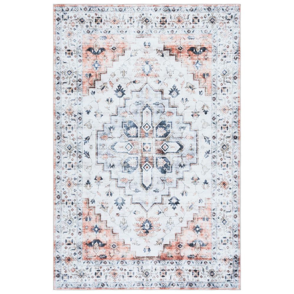 Martha Stewart Washable Sage/Light Rust 4 ft. x 6 ft. Machine Washable Distressed Medallion Area Rug price history on PriceWatchPro