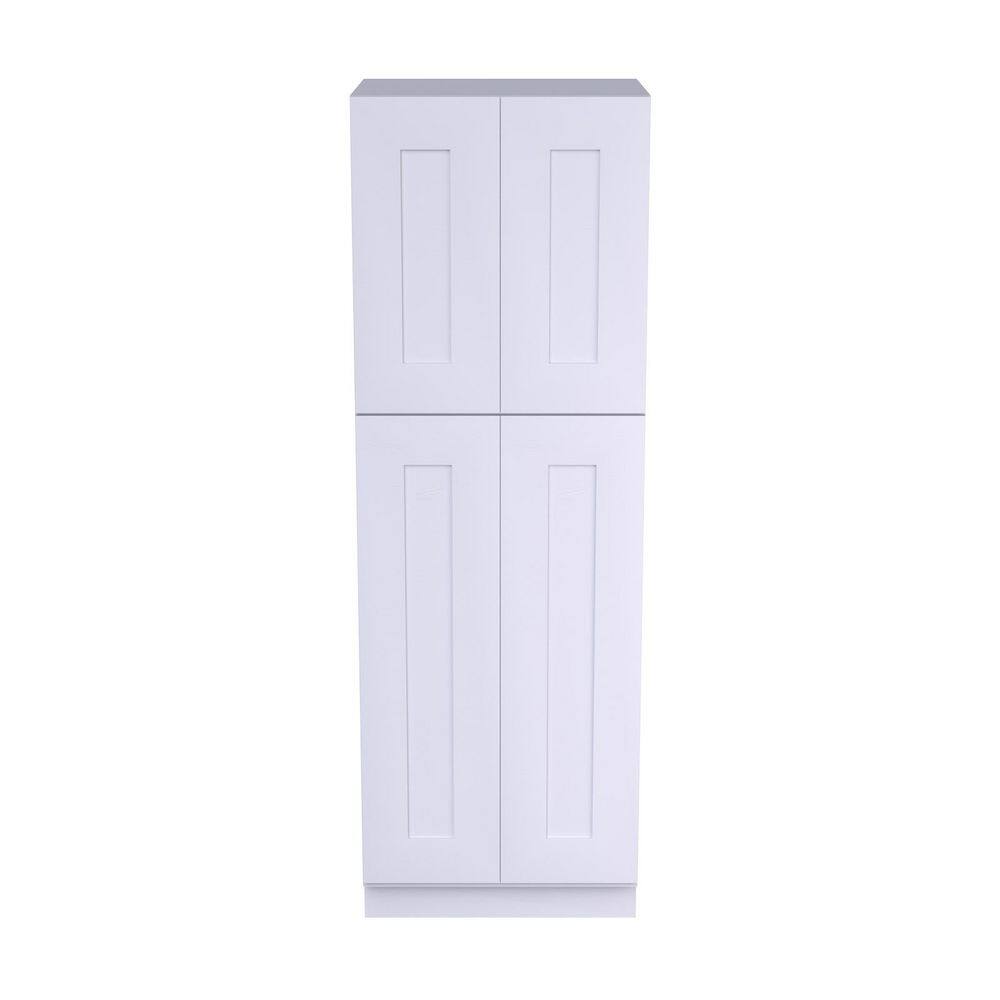 24 in. W x 24 in. D x 84 in. H Plywood Ready to Assemble Floor Base Kitchen Cabinet in White with Doors and Shelves price history on PriceWatchPro