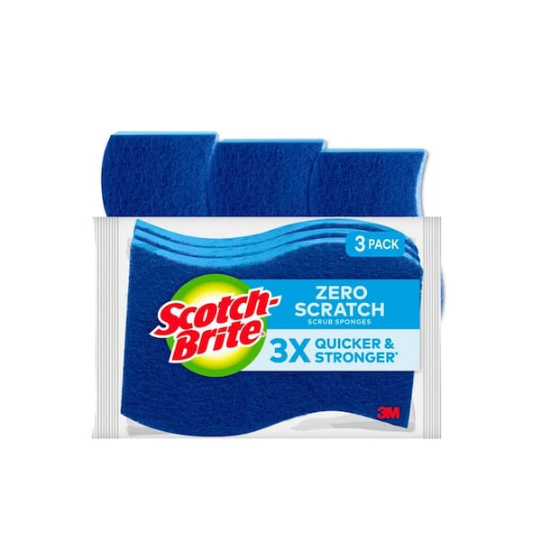 Scotch-Brite Zero Scratch Scrub Sponge (3-Pack) MP-3-8-D - The Home Depot