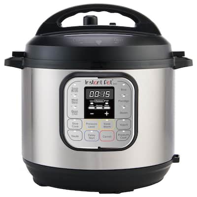 Instant Pot 8 qt. Stainless Steel Duo Electric Pressure Cooker 113-0002-03  - The Home Depot