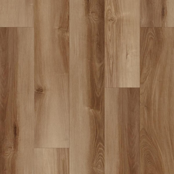 Spalding Hickory 22 MIL 7.4 in. W x 47.8 in. L Waterproof Click Lock Luxury Vinyl Plank Flooring (19.8 sqft/case)