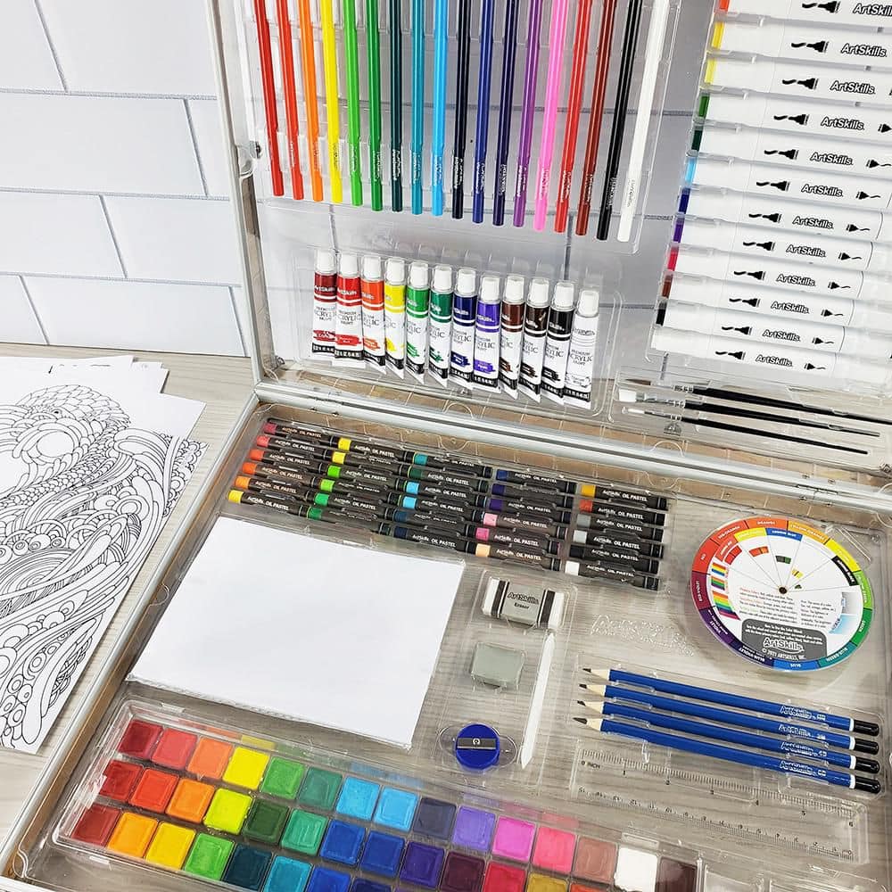 Premium Essential Artist Studio 200-Piece Portable Art Kit