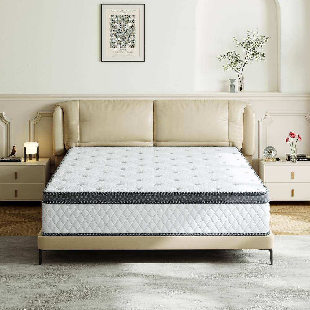 Babo Care Queen Size Medium Comfort Level Hybrid Mattress 10 in. Breathable  and Cooling Mattress MH30-10-QUEEN - The Home Depot