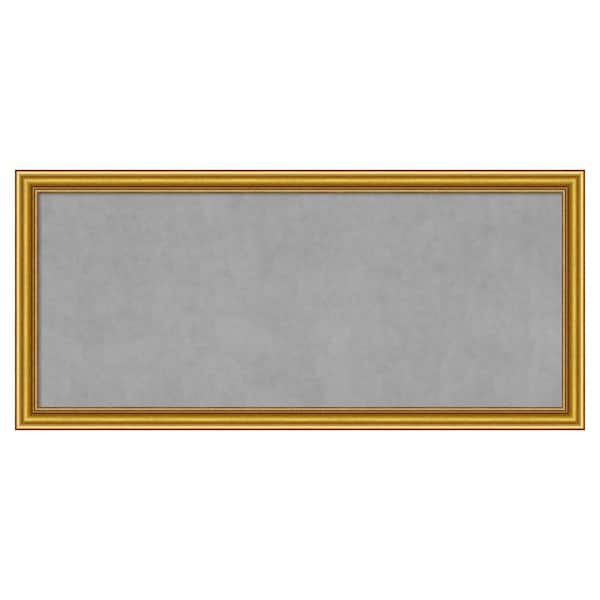 Amanti Art Townhouse Gold 52 in. x 24 in Framed Magnetic Board