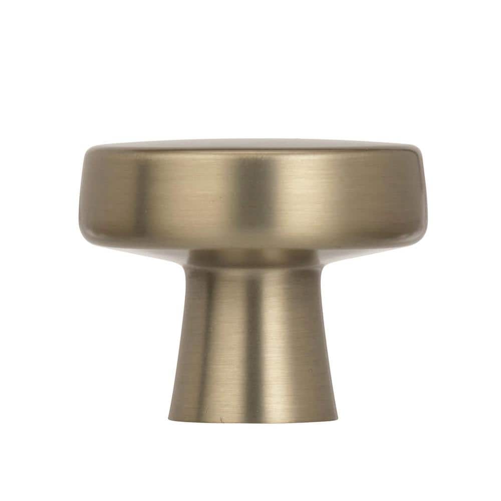 Golden Champagne Round Cabinet Knob with Mounting Hardware