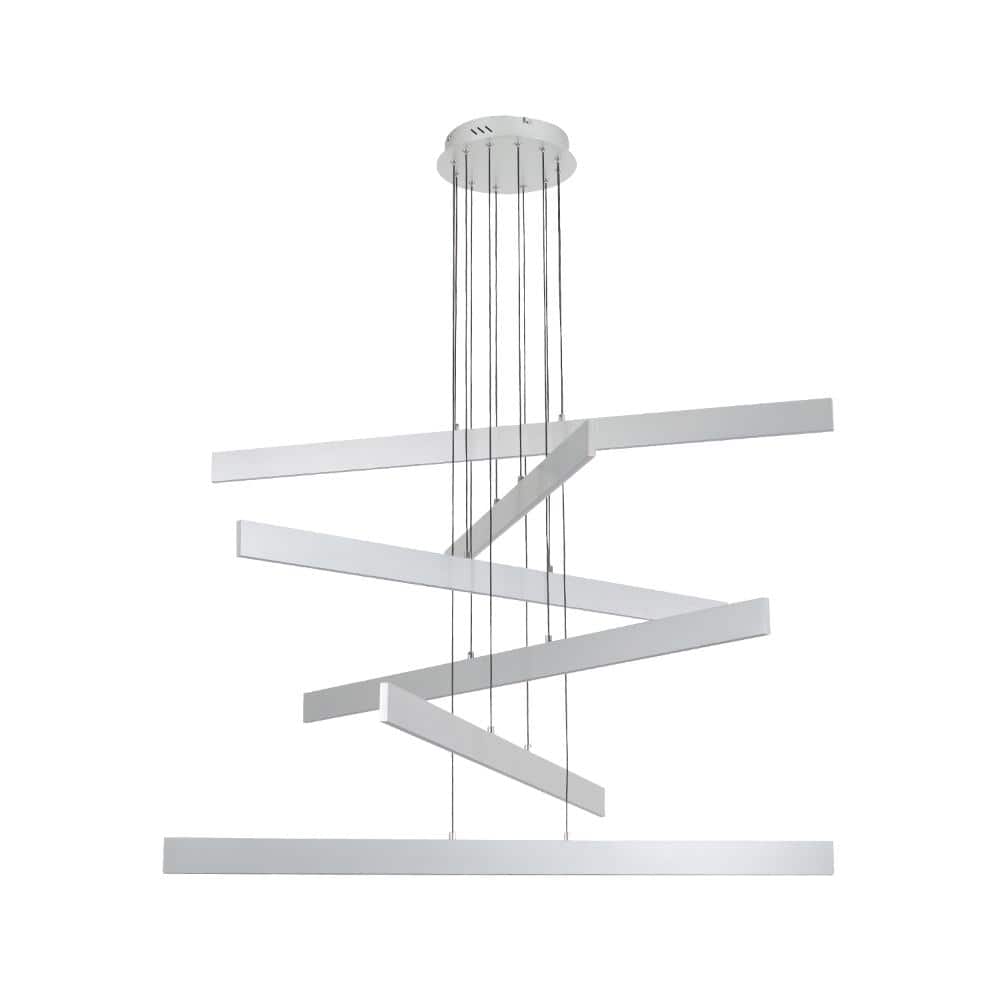 "6 Lights 43.7"" Silver Sputnik LED Dimmable High Ceiling Chandelier,3000K Warm Light" price history on PriceWatchPro