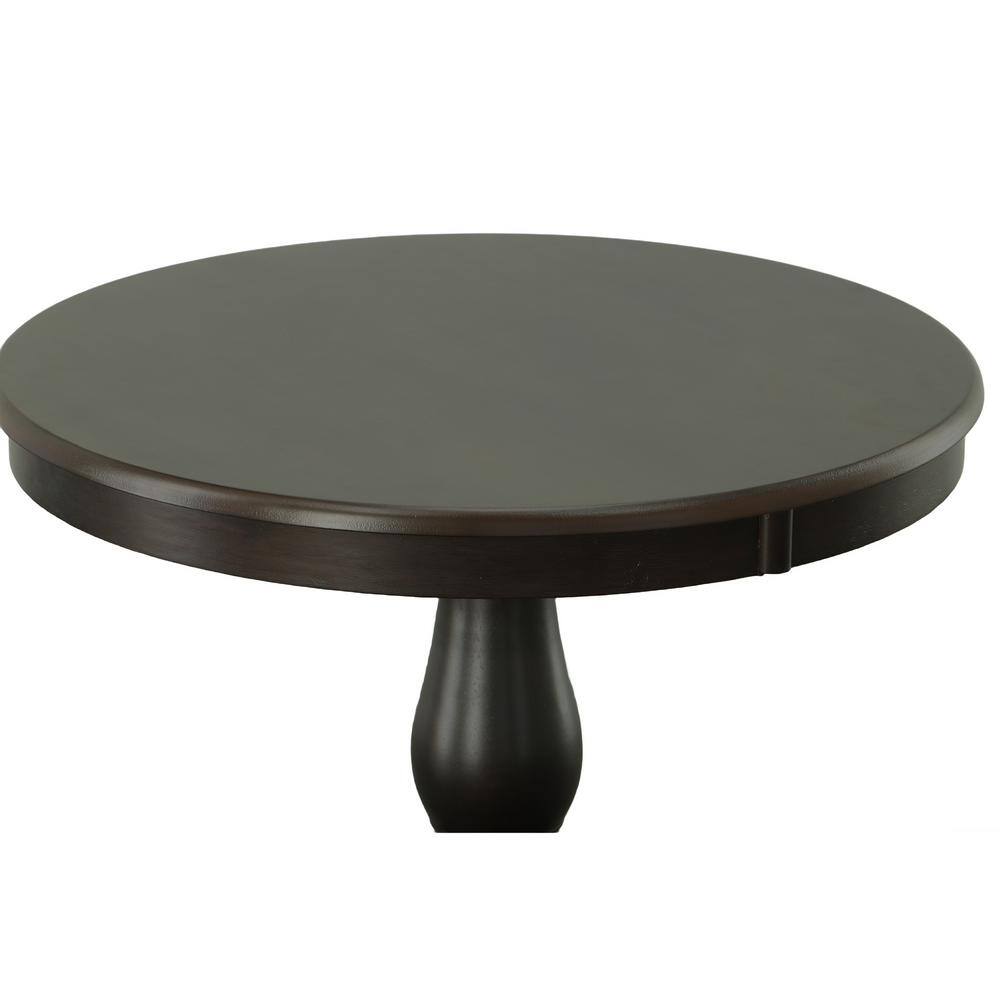 Espresso Medium Wood Round Pedestal Dining Table
