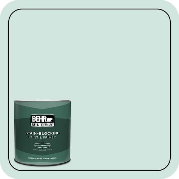 BEHR ULTRA 1 qt. Home Decorators Collection #HDC-CT-26A Seaglass Extra Durable Semi-Gloss Enamel Interior Paint & Primer