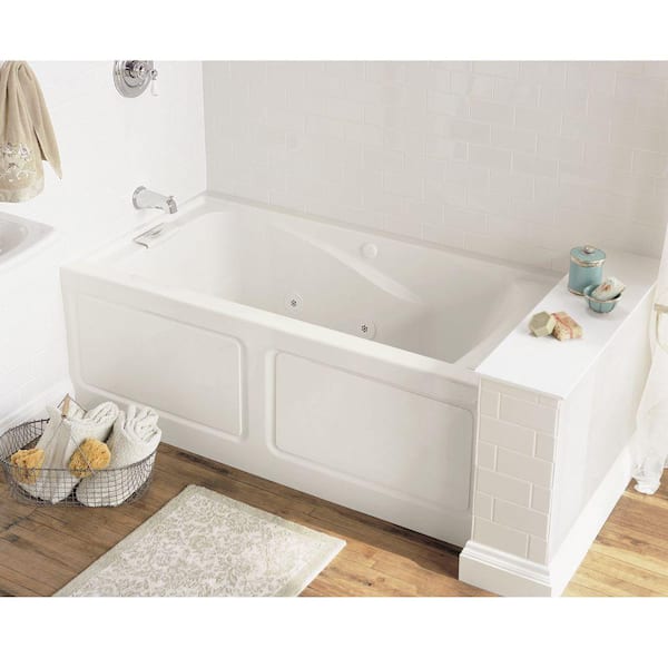 Lifetime 5 ft. x 32 in. Left Hand Outlet Whirlpool Tub in White