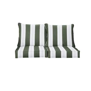 23 x 23.5 x 22 Deep Seating Indoor/Outdoor Loveseat Cushion in Sunbrella Relate Ivy