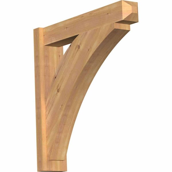 Ekena Millwork 6 in. x 28 in. x 28 in. Western Red Cedar Thorton Craftsman Smooth Outlooker