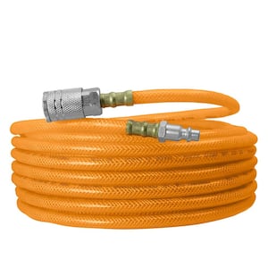 1/4 in. x 50 ft. Polyurethane Air Hose with Field Repairable Ends and 1/4 in. NPT Fittings