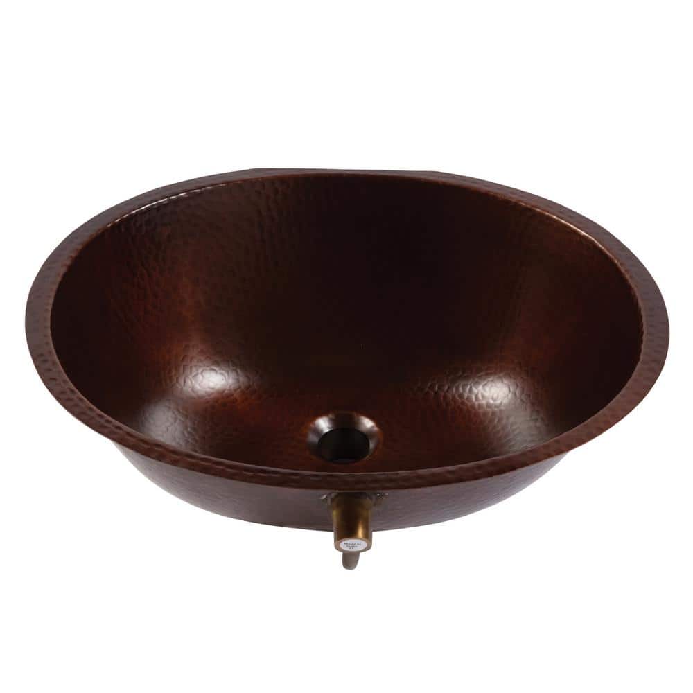 Freud 19" Oval Aged Copper Undermount Bathroom Sink