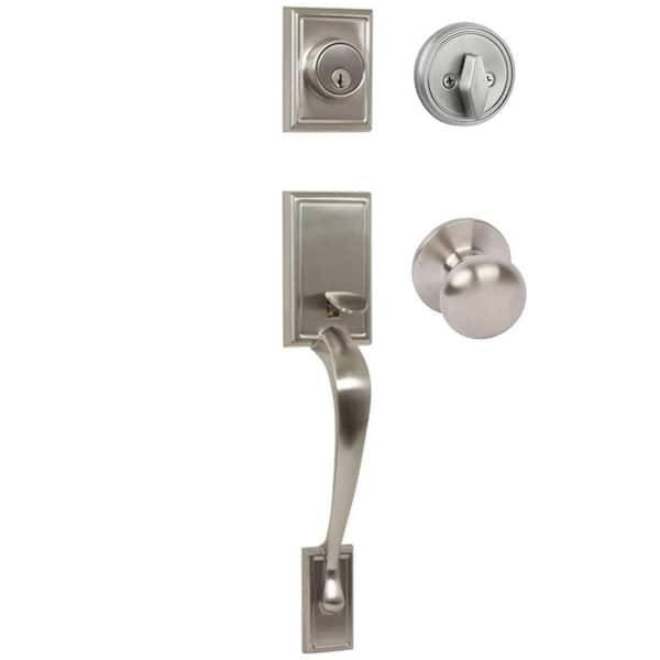 Kellington Satin Nickel Single Cylinder Deadbolt Entry Door Handleset