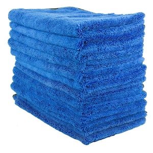 5 X BLUE MIRACLE MICROFIBRE CLEANING CLOTH LARGE 390mm x 390mm 