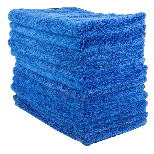 Zwipes Ultra-Large Premium Absorbent Microfiber Drying Towel, Plush and  Lint-Free Cloth in Blue (13-Pack) 606-13 - The Home Depot