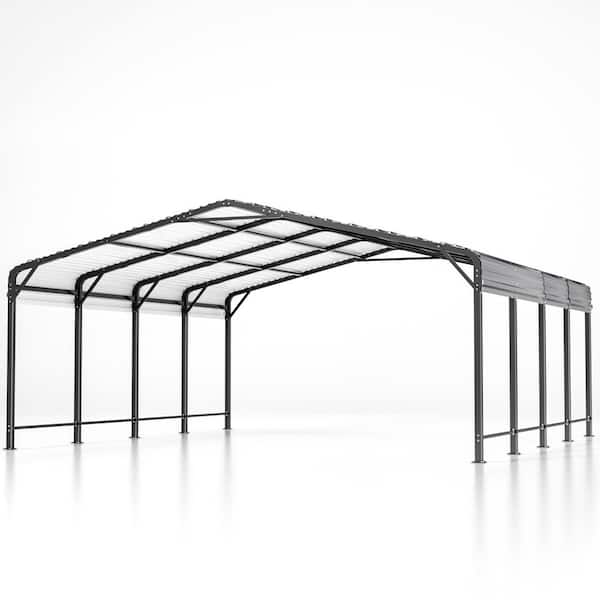 VIWAT 20 ft. W x 20 ft. D Metal Carport, Car Canopy and Shelter