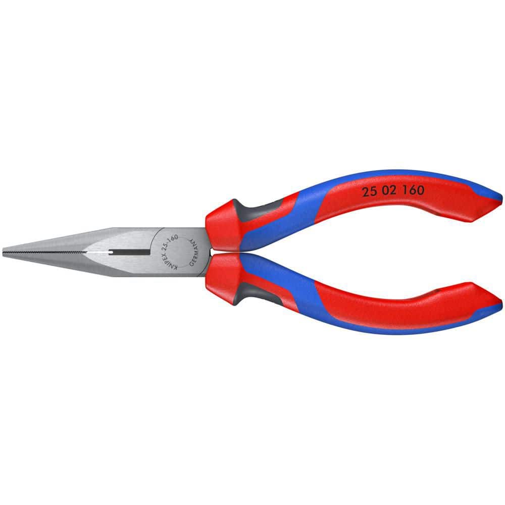 KNIPEX 6 in. Long Nose Pliers with Cutter and Comfort Grip Handles