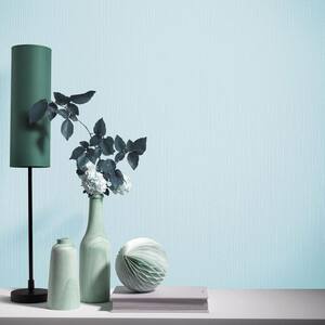 ELLE Decoration Collection Light Teal Plain Glitter Structure Vinyl Non-Woven Non-Pasted Wallpaper Roll (Covers 57sq.ft)