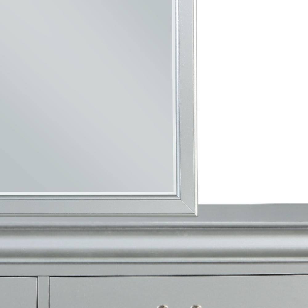 Elegant Full-Length Louis Philippe Silver Wood Dresser Mirror