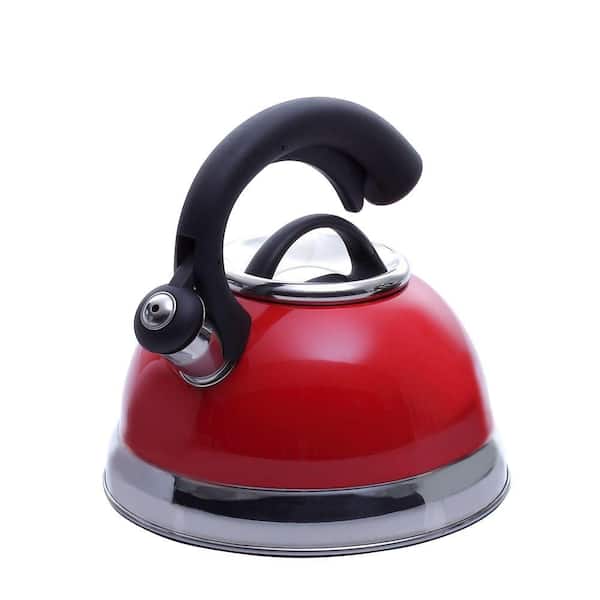 Creative Home Symphony 10.4-Cup Stovetop Tea Kettle in Red