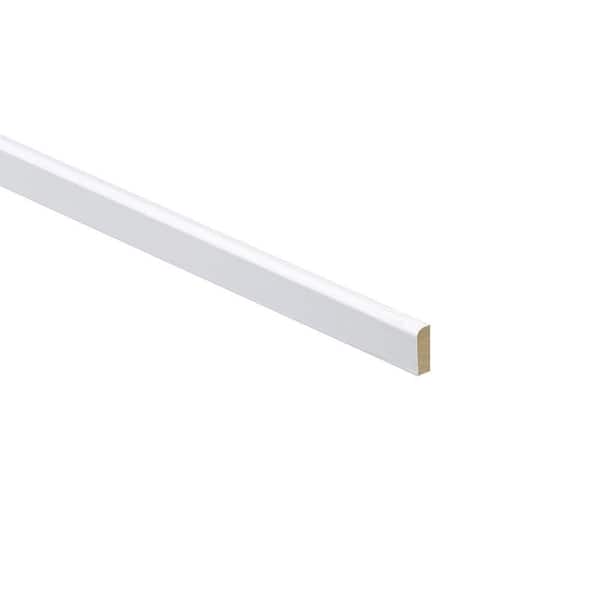 Home Decorators Collection Washington Franklin Hargrove 96 in. W x 0.25 in. D x 0.75 in. H in Vesper White Scribe Molding