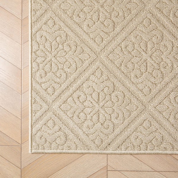 Austell Solid 2 ft. x 6 ft. Berber Geometric Runner Rug