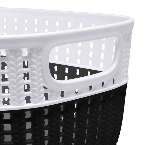 Simplify 4 Pack Slide 2 Stack It Storage Tote Baskets - Black - Small