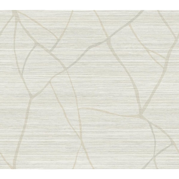 York Wallcoverings Beige Sand Raska Metallic Non-Pasted Paper Wallpaper