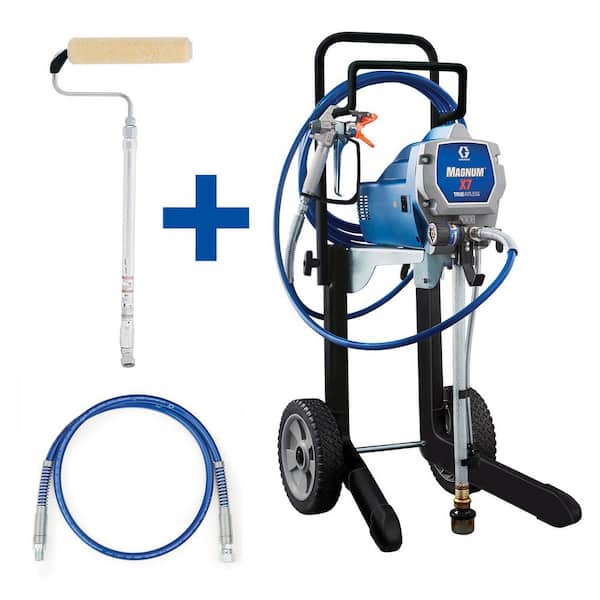 Magnum X7 Cart Airless Paint Sprayer with 4 ft. whip hose and Pressure Roller Kit