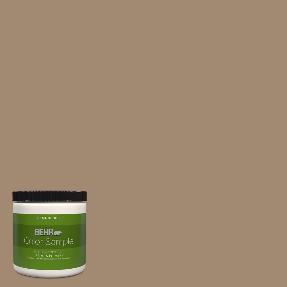 BEHR PREMIUM PLUS 8 oz. 700D5 Toffee Crunch SemiGloss Interior