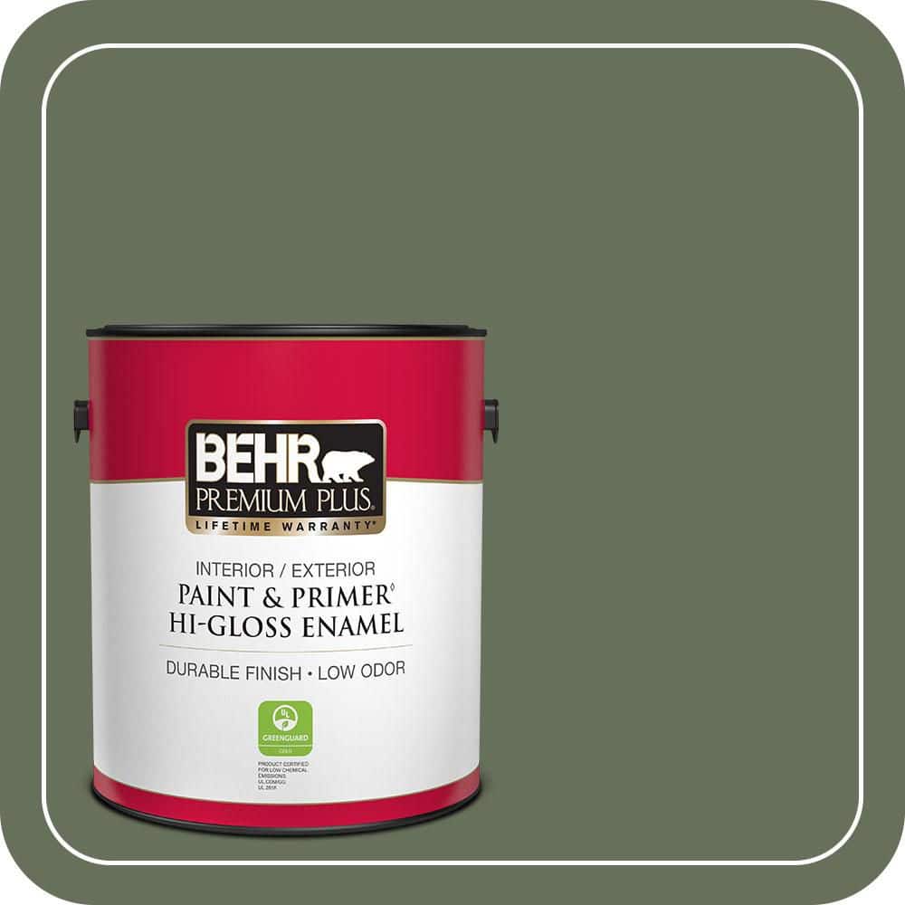 1 gal. #N390-6 Laurel Garland Hi-Gloss Enamel Interior/Exterior Paint & Primer price history on PriceWatchPro