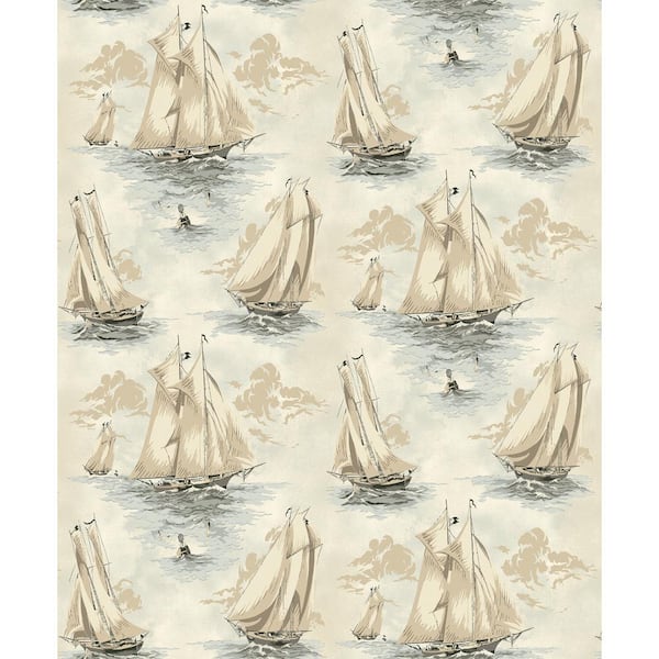 Set Sail Storm Novelty Vinyl Peel and Stick Wallpaper Roll (Covers 30.75 sq. ft.)