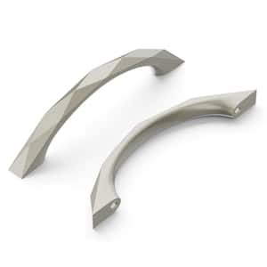 Karat Collection Cabinet Pull 3-3/4 in. (96 mm) Center to Center Satin Nickel Finish Modern Zinc Arch Pull (1-Pack)