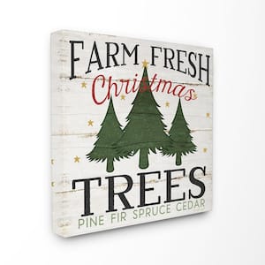 17 in. x 17 in. "Farm Fresh Christmas Trees" by Jennifer Pugh Printed Canvas Wall Art