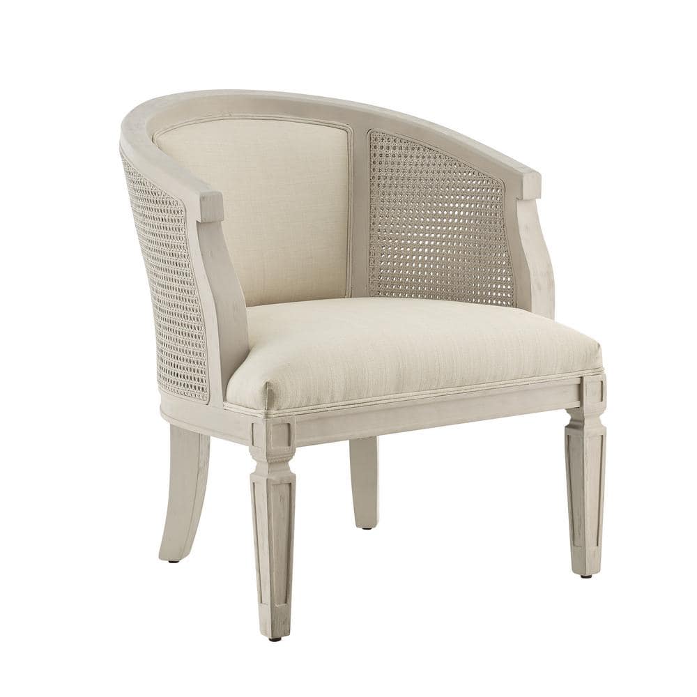 Linon Home Decor Kingston White Cane Chair THD04344 The Home Depot