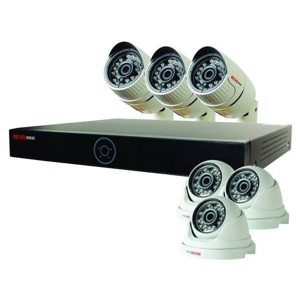 Revo Genesis HD 8-Channel 1TB NVR Surveillance System with (6) 1080p 2MP Cameras