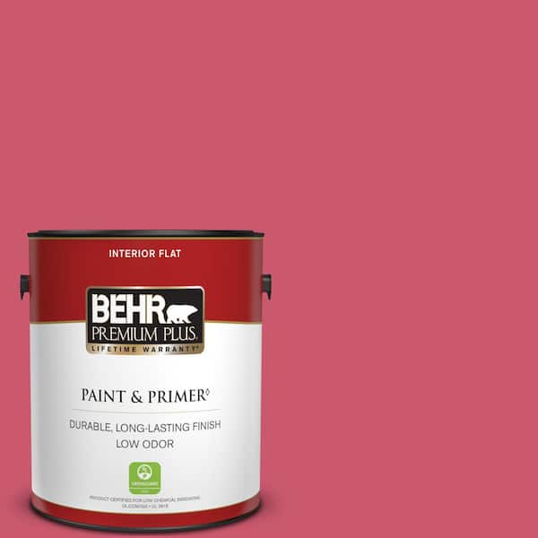 BEHR PREMIUM PLUS 1 gal. #T11-15 Pinkelicious Flat Low Odor Interior Paint & Primer