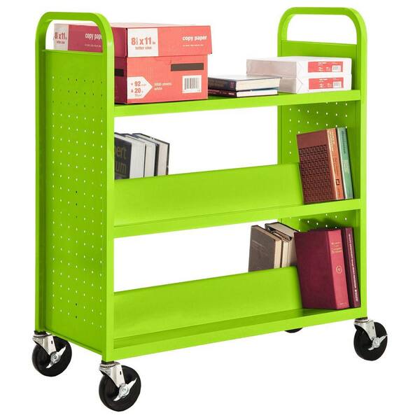 Sandusky Electric Green Mobile Steel Bookcase