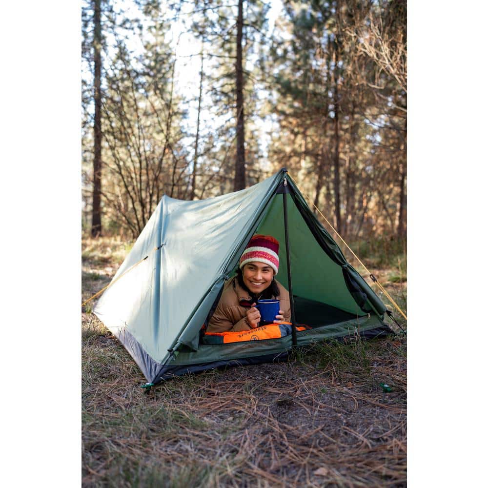 Forest Green 2-Person Three-Season Backpacking Tent with Carry Bag