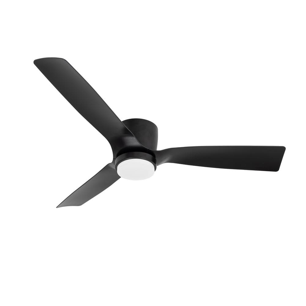 52 in. LED Indoor Outdoor Black ABS Finish Ceiling Fan with 1-Light and Remote Control price history on PriceWatchPro