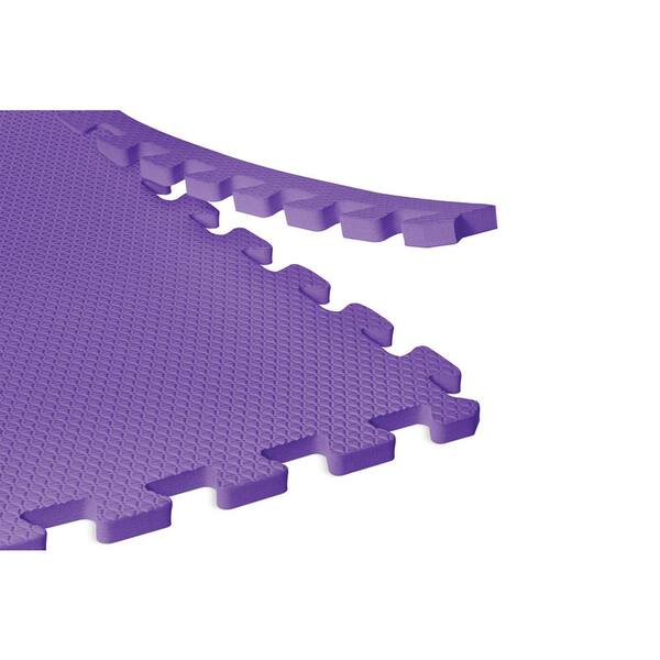 Norsk 24 Sq ft Interlocking Foam Floor Mat 6-Pack Purple