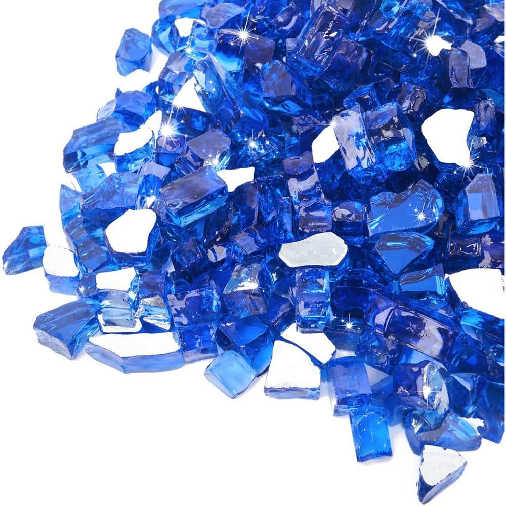 1/2 in. 10 lbs. Reflective Fireplace Glass Pellet Rocks Gas Fire Pit Kit fo