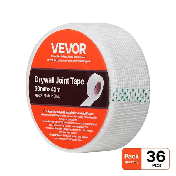 Drywall Mesh Tape, 147.64 ft. L Self-Adhesive Fiberglass Drywall Joint Tape for Easy Sheetrock Ceiling Crack Repair