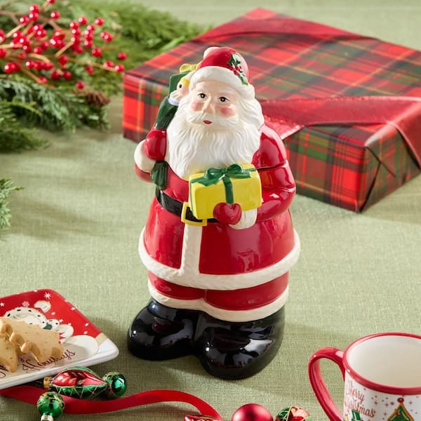 Caroline's Treasures SS4711-CO1 Decorazione Natale In Ceramica Jack Russell Terrier Con Fiocchi Di Neve Rossi - 4