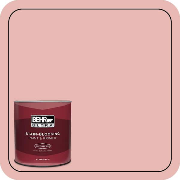 BEHR ULTRA 1 qt. #MQ4-04 Noble Blush Extra Durable Flat Interior Paint & Primer