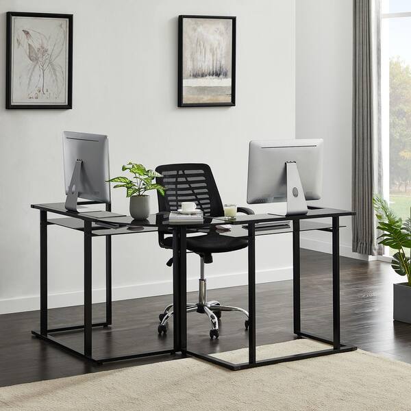 home depot glass desk