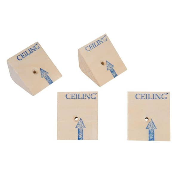 Ornamental Mouldings 1631BLKKIT 1-5/8 in. x 2 in. x 2-1/4 in. White Hardwood Unfinished Rope 1631WHW Crown Installation Blocks Kit Moulding