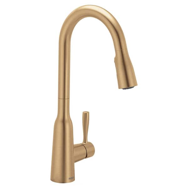 Orevisi Single-Handle Pull-Down Sprayer Kitchen Faucet with Reflex and Power Boost in Bronzed Gold
