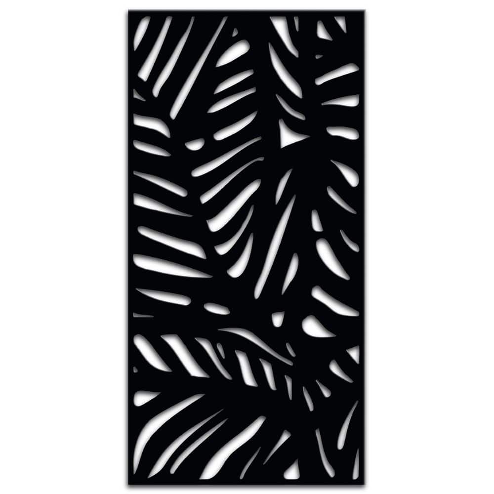 Oasis 3 ft. x 6 ft. Decorative Privacy Panel in Black Powder-Coated Steel with Screws price history on PriceWatchPro